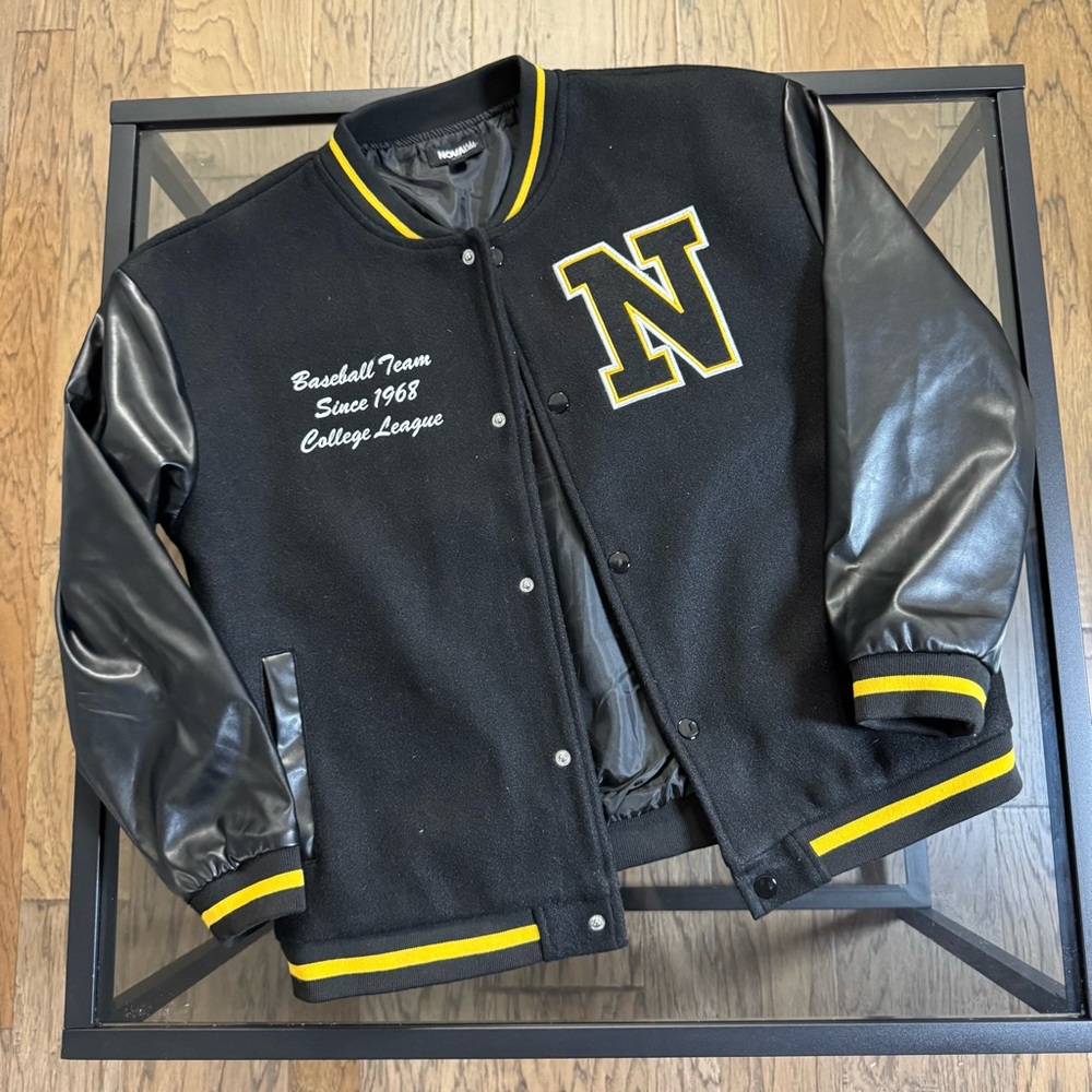 Black and Yellow Varsity Boys Jacket